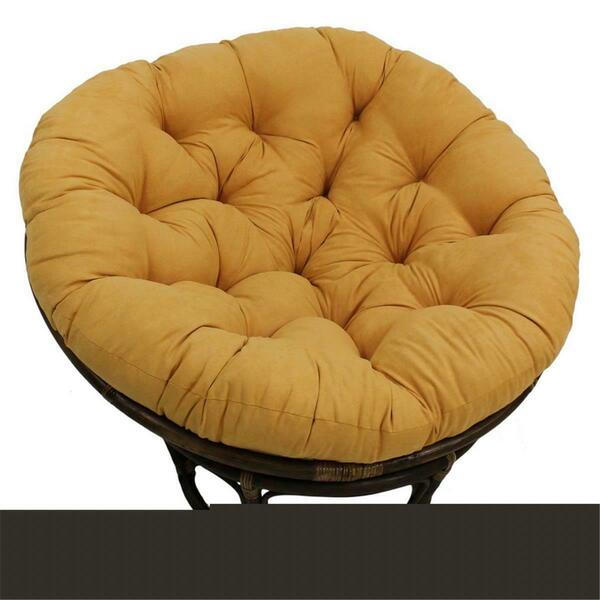 International Caravan 42 in. Rattan Papasan Chair with Micro Suede Cushion, Lemon 3312-MS-LM